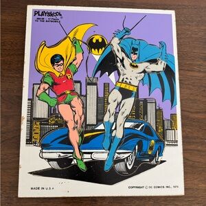 Vintage 1976 Playskool Batman and Robin Puzzle